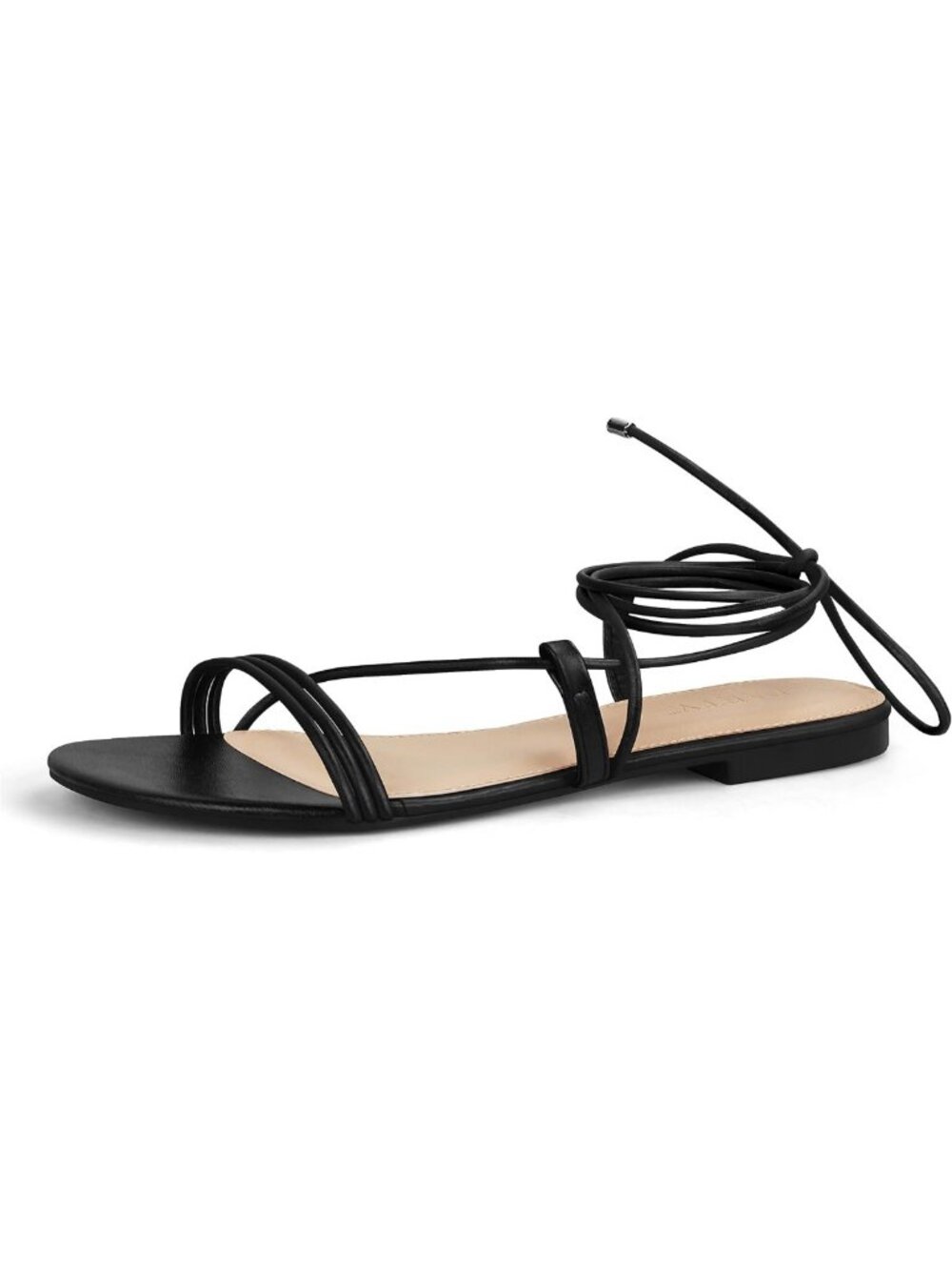 Chic Lace-Up Strappy Sandals for Women | Open Toe Ankle Strap Flats